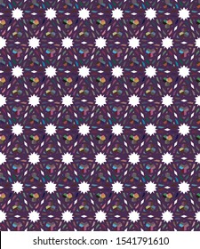 Seamless vector pattern. Background texture in geometric ornamental style.