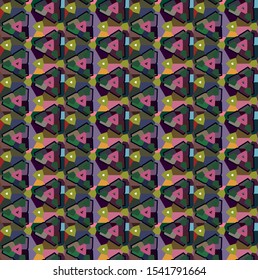 Seamless vector pattern. Background texture in geometric ornamental style.