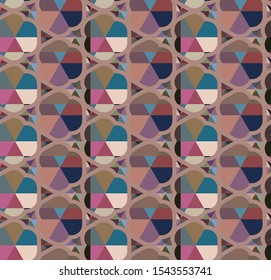 Seamless vector pattern. Background texture in geometric ornamental style.