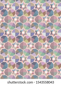 Seamless vector pattern. Background texture in geometric ornamental style.
