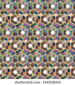 Seamless vector pattern. Background texture in geometric ornamental style.