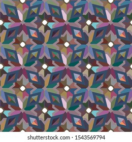 Seamless vector pattern. Background texture in geometric ornamental style.