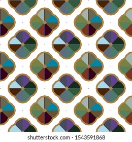 Seamless vector pattern. Background texture in geometric ornamental style.
