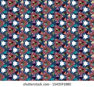 Seamless vector pattern. Background texture in geometric ornamental style.