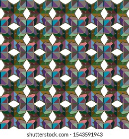Seamless vector pattern. Background texture in geometric ornamental style.
