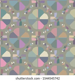 Seamless vector pattern. Background texture in geometric ornamental style.