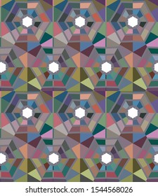 Seamless vector pattern. Background texture in geometric ornamental style.