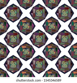 Seamless vector pattern. Background texture in geometric ornamental style.