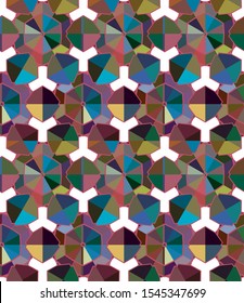 Seamless vector pattern. Background texture in geometric ornamental style.