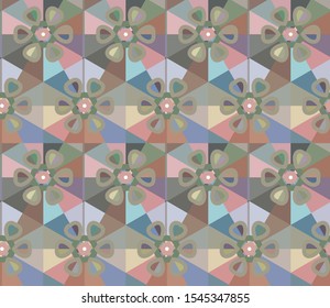 Seamless vector pattern. Background texture in geometric ornamental style.