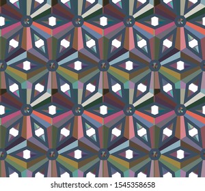 Seamless vector pattern. Background texture in geometric ornamental style.