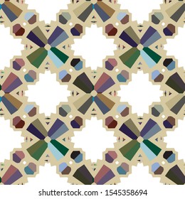 Seamless vector pattern. Background texture in geometric ornamental style.