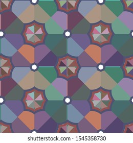 Seamless vector pattern. Background texture in geometric ornamental style.