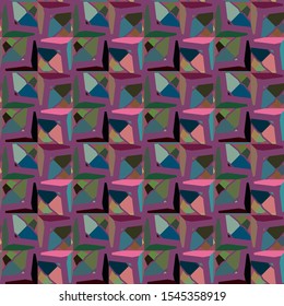 Seamless vector pattern. Background texture in geometric ornamental style.