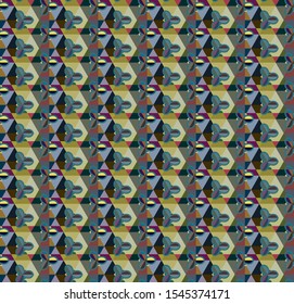 Seamless vector pattern. Background texture in geometric ornamental style.