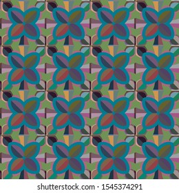 Seamless vector pattern. Background texture in geometric ornamental style.