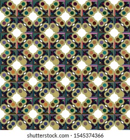 Seamless vector pattern. Background texture in geometric ornamental style.
