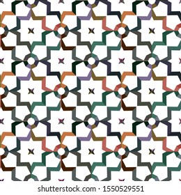 Seamless vector pattern. Background texture in geometric ornamental style.