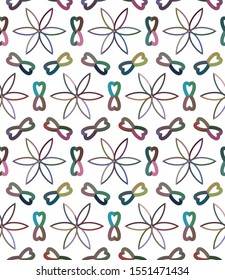 Seamless vector pattern. Background texture in geometric ornamental style.