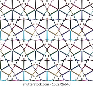 Seamless vector pattern. Background texture in geometric ornamental style.