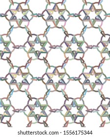 Seamless vector pattern. Background texture in geometric ornamental style.