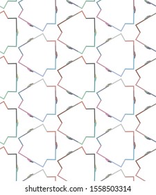 Seamless vector pattern. Background texture in geometric ornamental style.