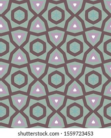 Seamless vector pattern. Background texture in geometric ornamental style.