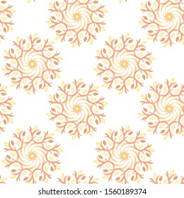 Seamless vector pattern. Background texture in geometric ornamental style. Delightful background. Texture for textile fabric, paper print, cloth. Seamless. Lovely geometric natural ornament.