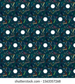 Seamless vector pattern. Background texture in geometric ornamental style.