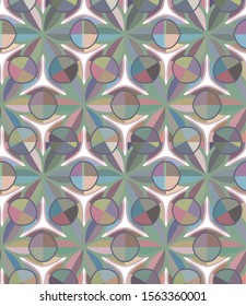 Seamless vector pattern. Background texture in geometric ornamental style.