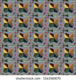 Seamless vector pattern. Background texture in geometric ornamental style.