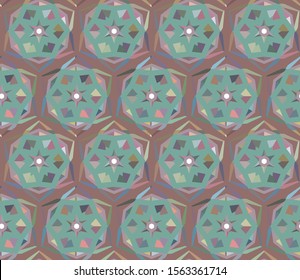 Seamless vector pattern. Background texture in geometric ornamental style.