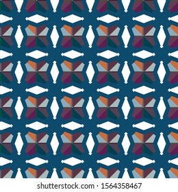 Seamless vector pattern. Background texture in geometric ornamental style.