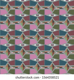 Seamless vector pattern. Background texture in geometric ornamental style.