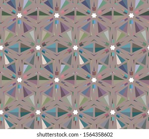 Seamless vector pattern. Background texture in geometric ornamental style.