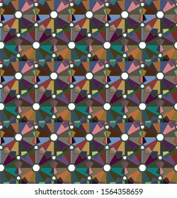 Seamless vector pattern. Background texture in geometric ornamental style.