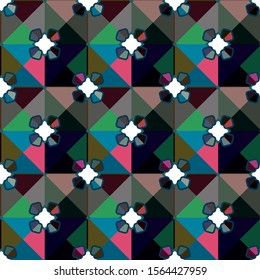 Seamless vector pattern. Background texture in geometric ornamental style.