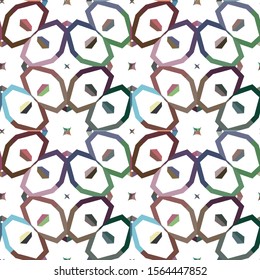 Seamless vector pattern. Background texture in geometric ornamental style.