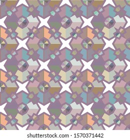 Seamless vector pattern. Background texture in geometric ornamental style.