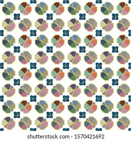 Seamless vector pattern. Background texture in geometric ornamental style.
