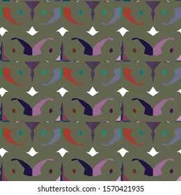 Seamless vector pattern. Background texture in geometric ornamental style.