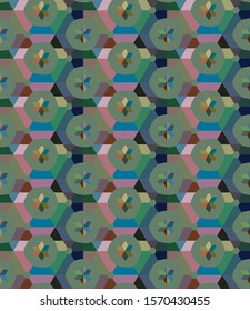 Seamless vector pattern. Background texture in geometric ornamental style.
