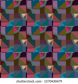 Seamless vector pattern. Background texture in geometric ornamental style.