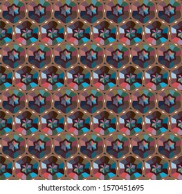 Seamless vector pattern. Background texture in geometric ornamental style.