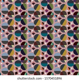 Seamless vector pattern. Background texture in geometric ornamental style.