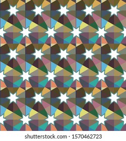 Seamless vector pattern. Background texture in geometric ornamental style.