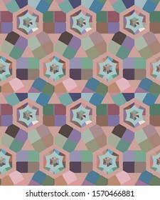 Seamless vector pattern. Background texture in geometric ornamental style.