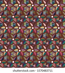 Seamless vector pattern. Background texture in geometric ornamental style.
