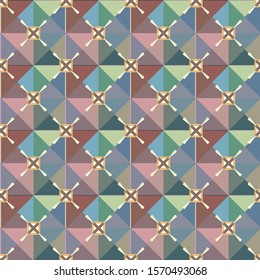 Seamless vector pattern. Background texture in geometric ornamental style.