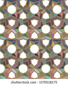 Seamless vector pattern. Background texture in geometric ornamental style.